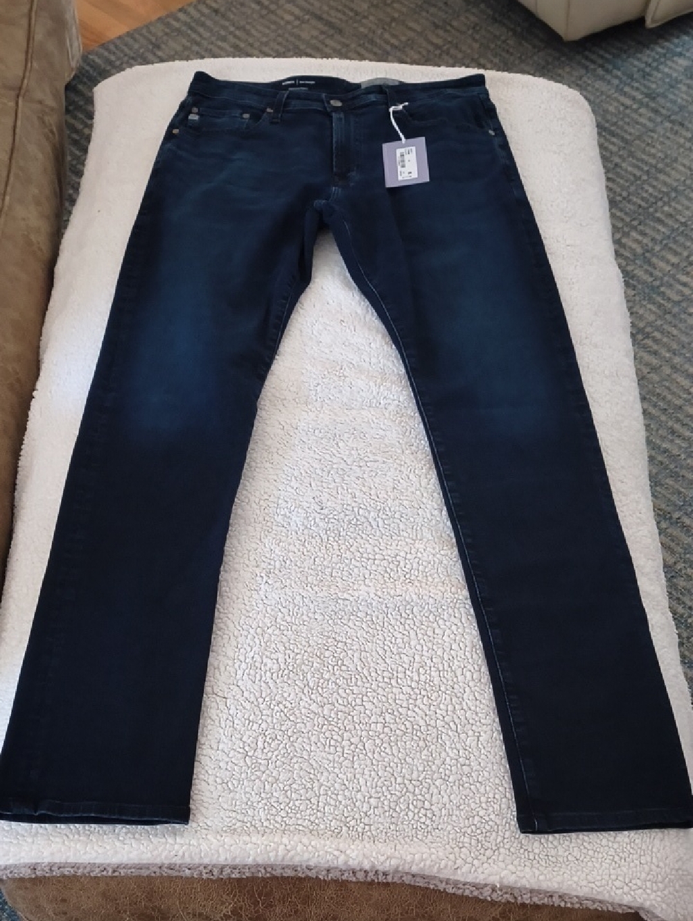 Ag Adriano Goldschmied Slim Straight Dark Navy Jeans